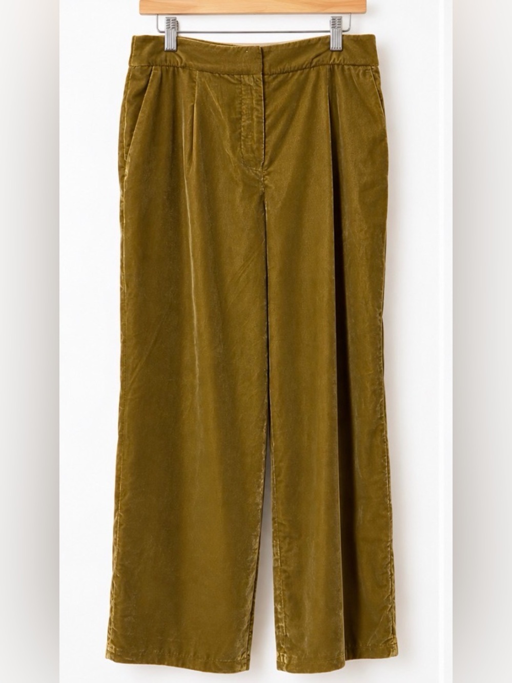 RW&CO. Olive Green Corduroy Wide-Leg Pants